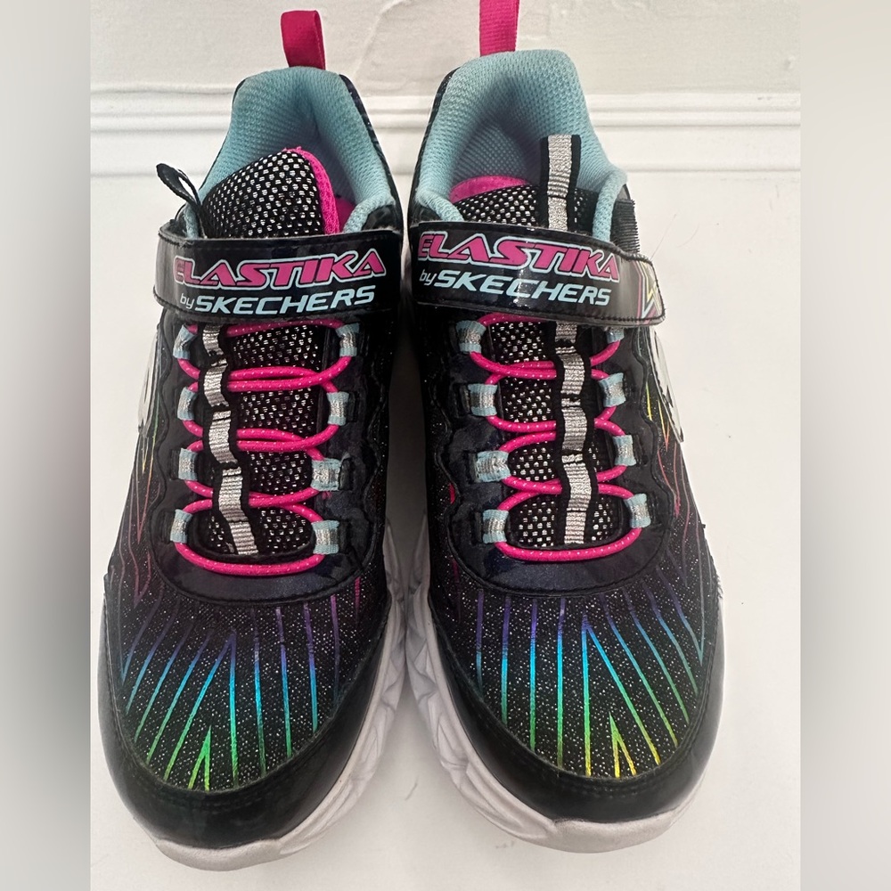 Skechers Black and Rainbow Sneakers